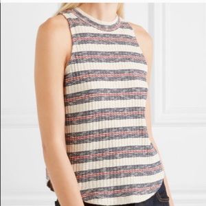 Madewell lawton mock neck stripe tank